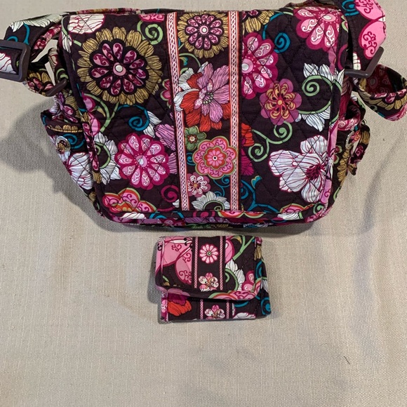 Vera Bradley Pink and Green Floral Baby Bag - Picture 1 of 10